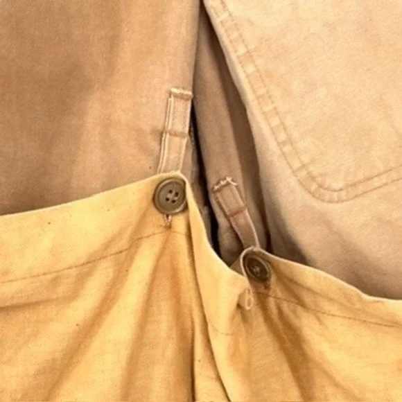 Vintage Sears Field Jacket Canvas Corduroy Collar Button Front Workwear Tan Sz M - Picture 9 of 16